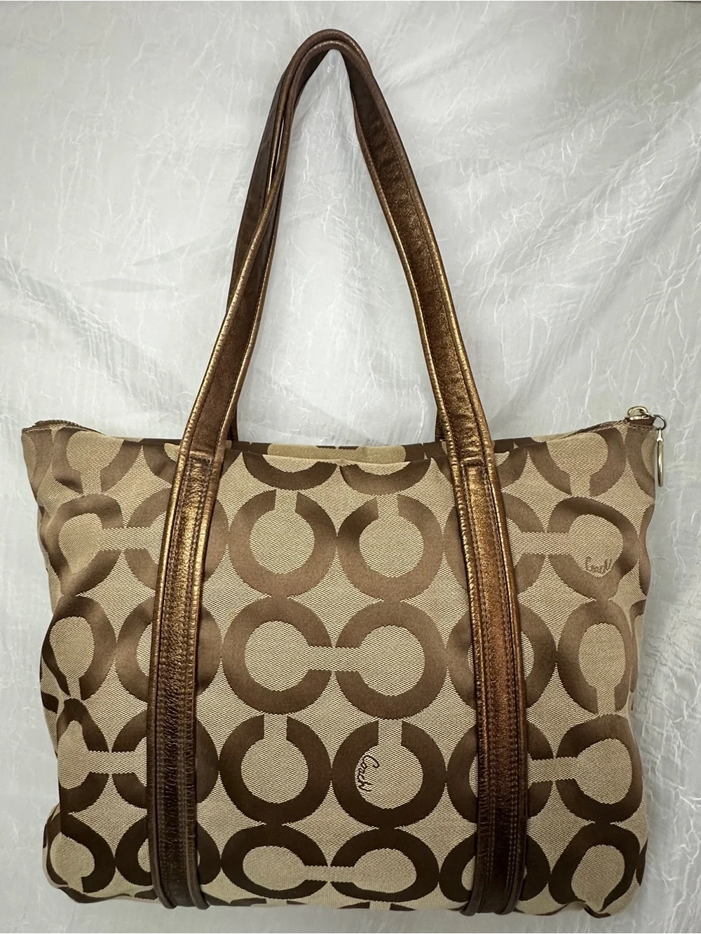 Coach tote bronze